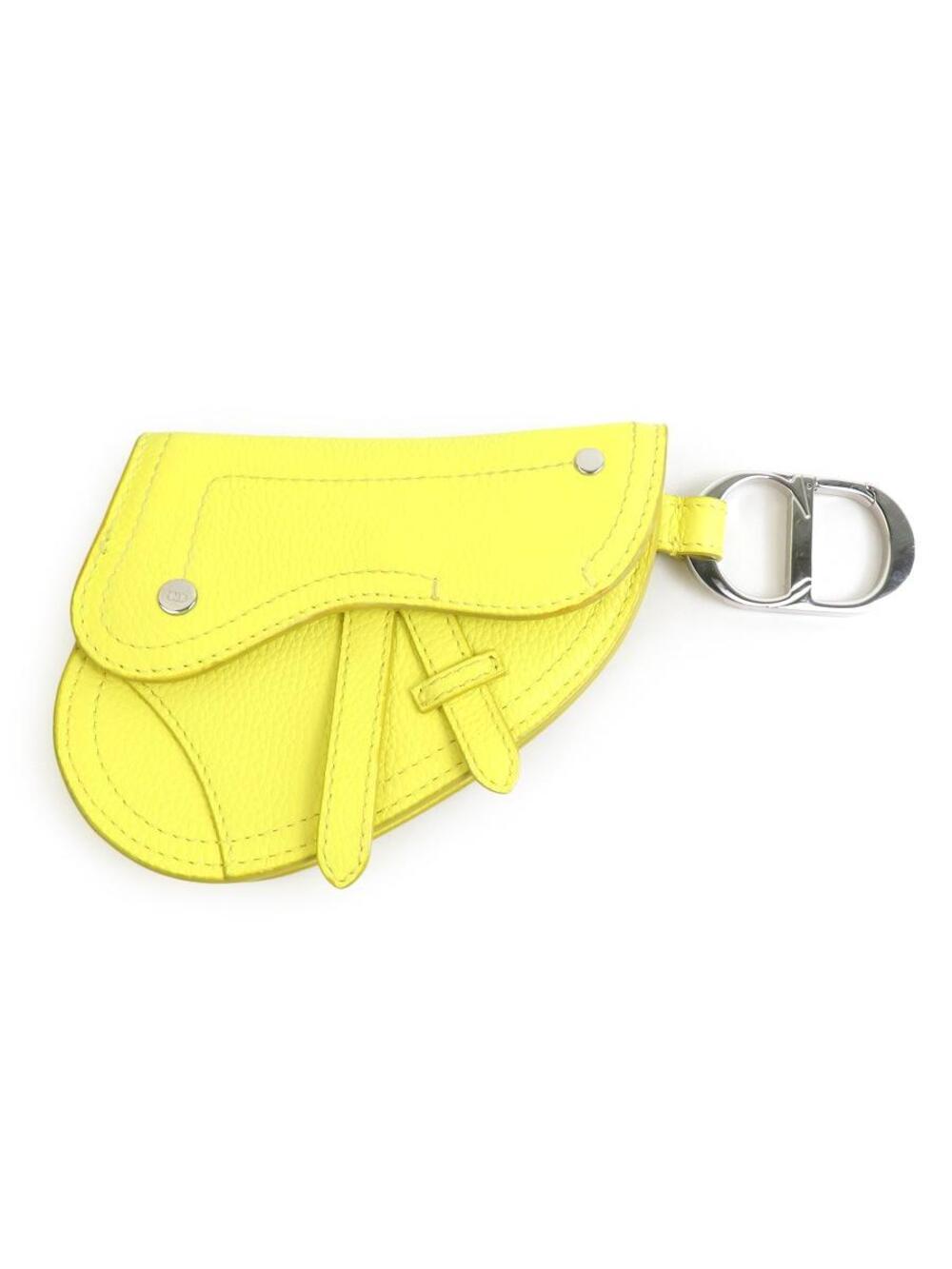 Auth Christian Dior Pouch Yellow #372198C40B
